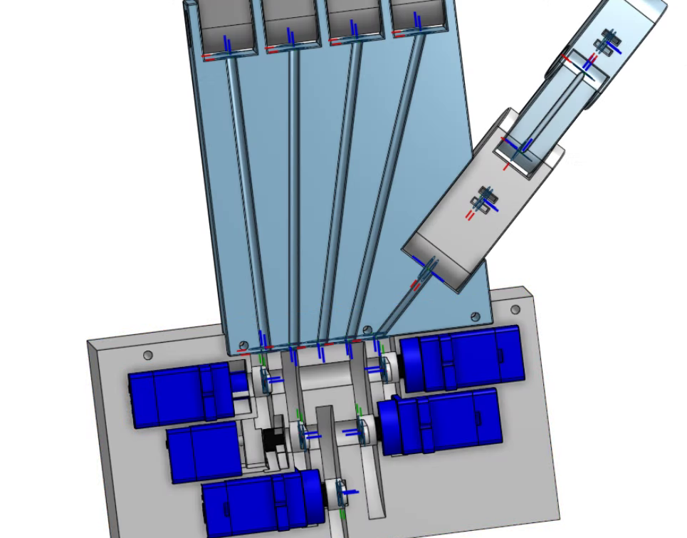 Servo layout seen from below the palm