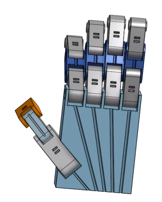 An early assembly from 2026-09-09, before the servo base block